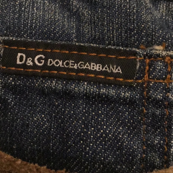 đź’ĄDOLCE & GABBANA VINTAGE DEMIN & SUEDE SKIRT - Picture 4 of 8